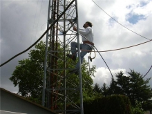  Werkzaamheden aan de antennes, zomer 2004