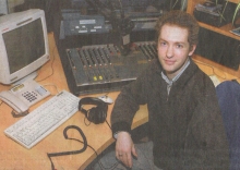  Bram Vanderlinden in de studio van MIX FM (2004)