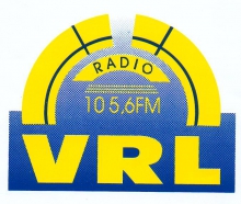Radio VRL Leuven FM 105.6, sticker daterende uit 1994