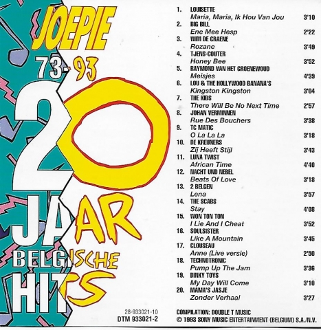 20 jaar Belgische hits 