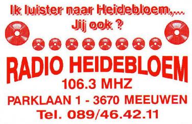 Sticker Radio Heidebloem Meeuwen-Gruitrode