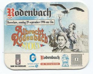 Bierkaartje Albert Rodenbach stoet Roeselare 1996